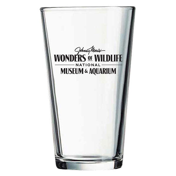 WONDERS OF WILDLIFE LOGO PINT GLASS